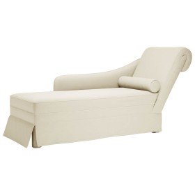 Chaise longue respaldo reposabrazos derecho terciopelo crema Chaise longue respaldo reposabrazos derecho terciopelo crema