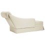Chaise longue respaldo reposabrazos derecho terciopelo crema