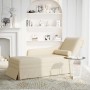 Chaise longue respaldo reposabrazos derecho terciopelo lino