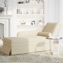Chaise longue respaldo reposabrazos derecho terciopelo lino