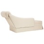 Chaise longue respaldo reposabrazos derecho terciopelo lino