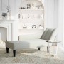 Chaise longue con reposabrazos derecho terciopelo gris claro