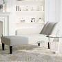 Chaise longue con reposabrazos derecho terciopelo gris claro
