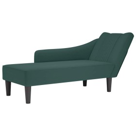 Chaise longue con reposabrazos derecho terciopelo oscuro Chaise longue con reposabrazos derecho terciopelo oscuro