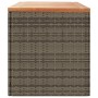 Caja de almacenaje jardín madera acacia ratán gris 220x50x54cm