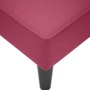 Chaise longue con reposabrazos derecho terciopelo rojo vino