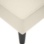 Chaise longue con reposabrazos derecho terciopelo crema