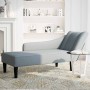 Chaise longue con reposabrazos derecho tela gris claro