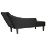 Chaise longue con reposabrazos derecho tela negra