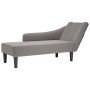 Chaise longue con reposabrazos derecho tela color topo en Divanes | Comprar online en Foro24