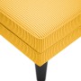 Chaise longue con cojín de tela de pana amarillo claro