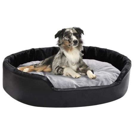 Cama para perros felpa y cuero sintético negro gris 90x79x20 cm von vidaXL, Betten für Hunde - Ref: Foro24-171255, Preis: 70,...