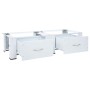 Soporte pedestal doble para lavadora con cajones blanco