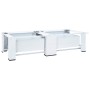 Soporte pedestal doble para lavadora con cajones blanco