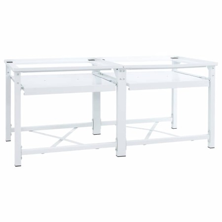Soporte pedestal doble lavadora con estantes extraíbles blanco en Accesorios para lavadoras y secadoras | Comprar online en Foro