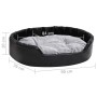 Cama para perros felpa y cuero sintético negro gris 90x79x20 cm von vidaXL, Betten für Hunde - Ref: Foro24-171255, Preis: 70,...