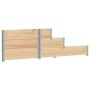 Arriate elevado de 3 niveles madera maciza de pino 120x80 cm