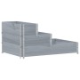 Arriate elevado de 3 niveles madera maciza pino gris 120x80 cm