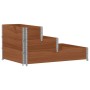 Arriate elevado de 3 niveles madera maciza pino marrón 120x80cm