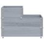 Arriate elevado de 3 niveles madera maciza pino gris 120x80 cm en Maceteros y jardineras | Comprar online en Foro24