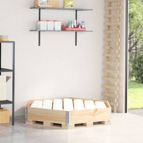 Arriate elevado hexagonal madera maciza de pino 160x160 cm en Maceteros y jardineras | Comprar online en Foro24