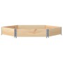 Arriate elevado hexagonal madera maciza de pino 160x160 cm