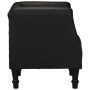Sillón de cuero de cabra auténtico negro