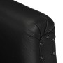 Sillón de cuero de cabra auténtico negro