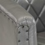 Sillón de cuero de cabra auténtico gris