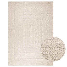 Alfombra ZIZUR apariencia yute interior exterior crema