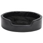 Schwarzes Hundebett aus Plüsch und Kunstleder, 69 x 59 x 19 cm von vidaXL, Betten für Hunde - Ref: Foro24-171261, Preis: 54,3...