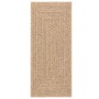 Alfombra ZIZUR apariencia yute interior exterior beige 80x200cm