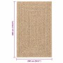 Alfombra ZIZUR aspecto yute interior/exterior beige 160x230 cm