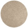 Alfombra ZIZUR aspecto yute interior/exterior beige Ø 120 cm
