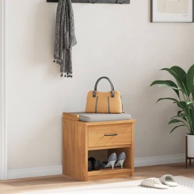 Banco de recibidor SANDNES madera maciza de pino 45x40x50 cm
