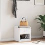 Banco de recibidor SANDNES madera maciza pino blanco 45x40x50cm