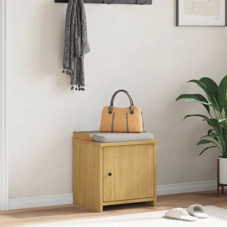 Banco de recibidor SANDNES madera maciza de pino 45x40x50 cm