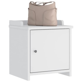 Banco de recibidor SANDNES madera maciza pino blanco 45x40x50cm Banco de recibidor SANDNES madera maciza pino blanco 45x40x50cm