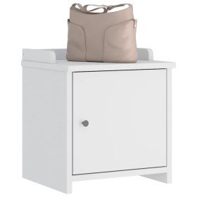 Banco de recibidor SANDNES madera maciza pino blanco 45x40x50cm