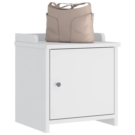 Banco de recibidor SANDNES madera maciza pino blanco 45x40x50cm