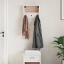 Perchero de pared SANDNES madera maciza pino blanco 45x12x35cm
