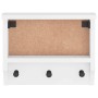 Perchero de pared SANDNES madera maciza pino blanco 45x12x35cm