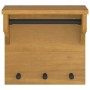 Perchero de pared SANDNES madera maciza pino 43x30x42cm