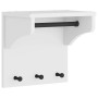 Perchero de pared SANDNES madera maciza pino blanco 43x30x42cm