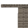 Mesa de jardín superficie de vidrio ratán PE gris 100x55x73 cm