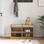 Banco de recibidor SANDNES madera maciza de pino 87x40x50 cm