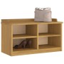 Banco de recibidor SANDNES madera maciza de pino 87x40x50 cm