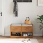 Banco de recibidor SANDNES madera maciza de pino 87x40x50 cm