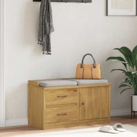Banco de recibidor SANDNES madera maciza de pino 87x40x50 cm