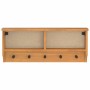 Perchero de pared SANDNES madera maciza de pino 87x12x35 cm